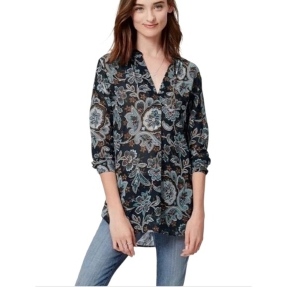 LOFT Tops - Loft Floral Paisley Boho Blouse